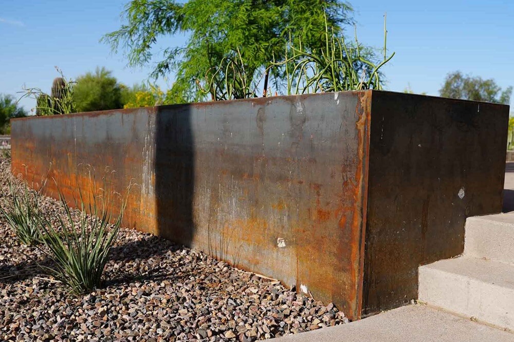 Landscaping with Steel Planters: Combining Form and Function