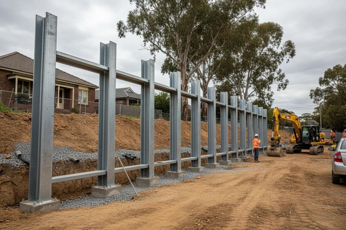Choosing the Right Steel Beam Size for Retaining Walls in Melbourne Conditions